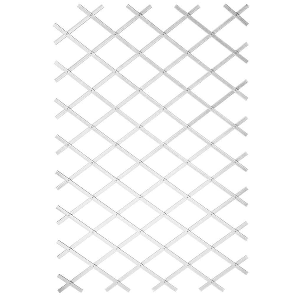 Natuur tuinlatwerk 100x200 cm pvc wit 6040703