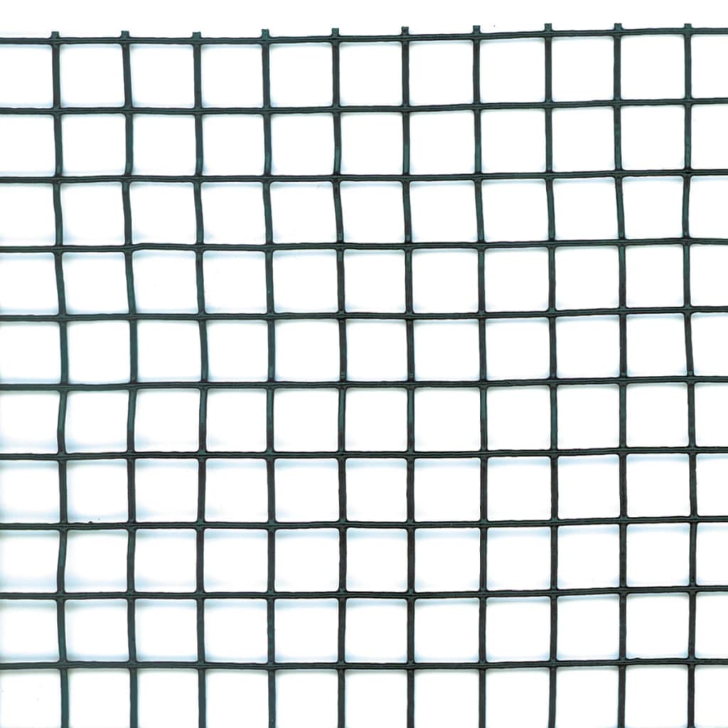 Natuur tuinscherm vierkant gaas 5x5 mm 1x3 m groen