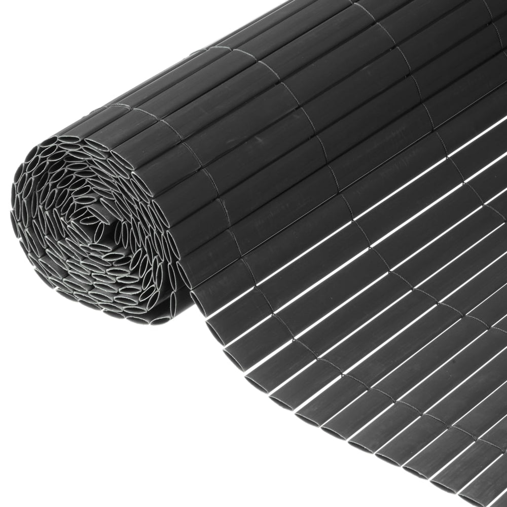 Nature tuinscherm dubbelzijdig 1x3m pvc antraciet
