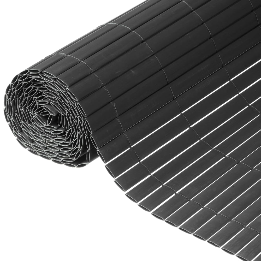 Nature tuinscherm dubbelzijdig 1,5x3m pvc antraciet
