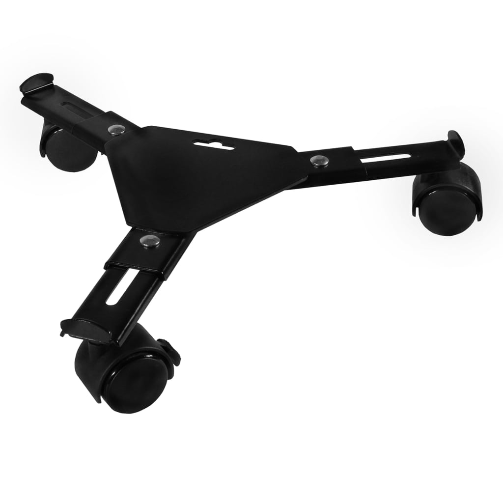 Nature plantentrolley met 3 armen verstelbaar metaal zwart