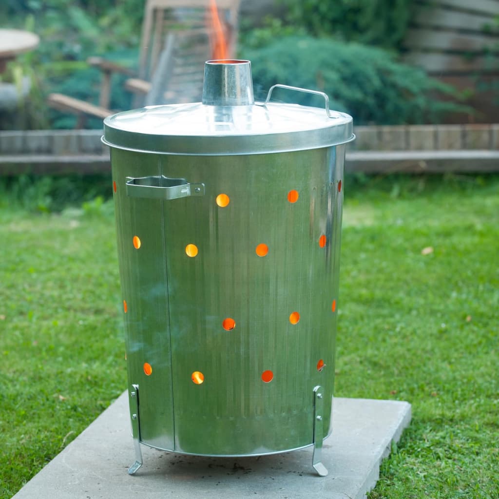 Natuur tuinverbrandingsoven rond 46x72 cm gegalvaniseerd staal