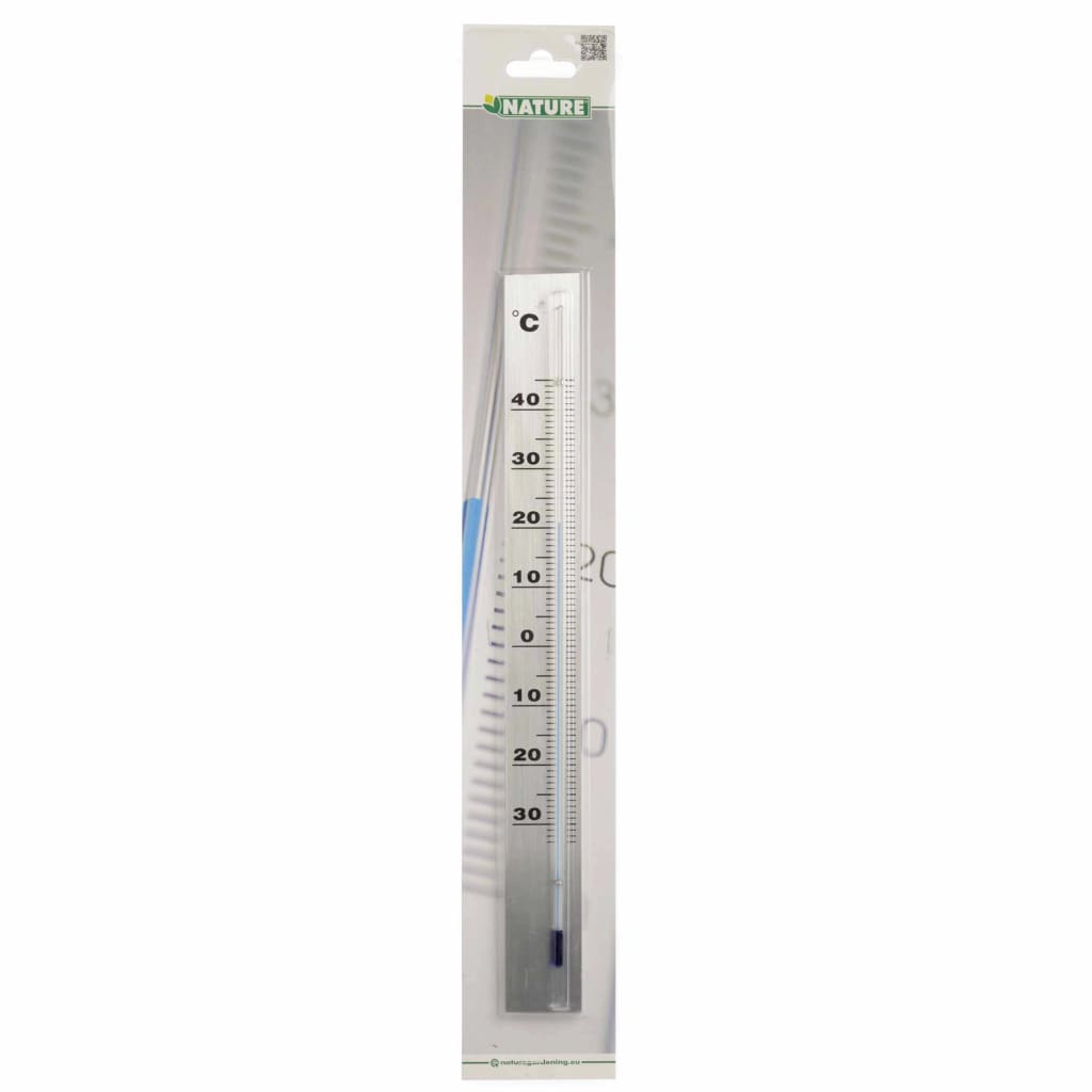 Natuur Natuur Wandthermometer 3,8x0,6x37 cm aluminium