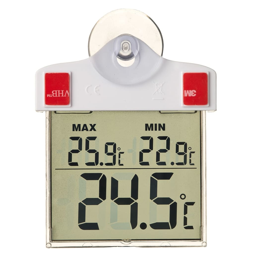 Nature raamthermometer digitaal 13x10x3 cm 6080078