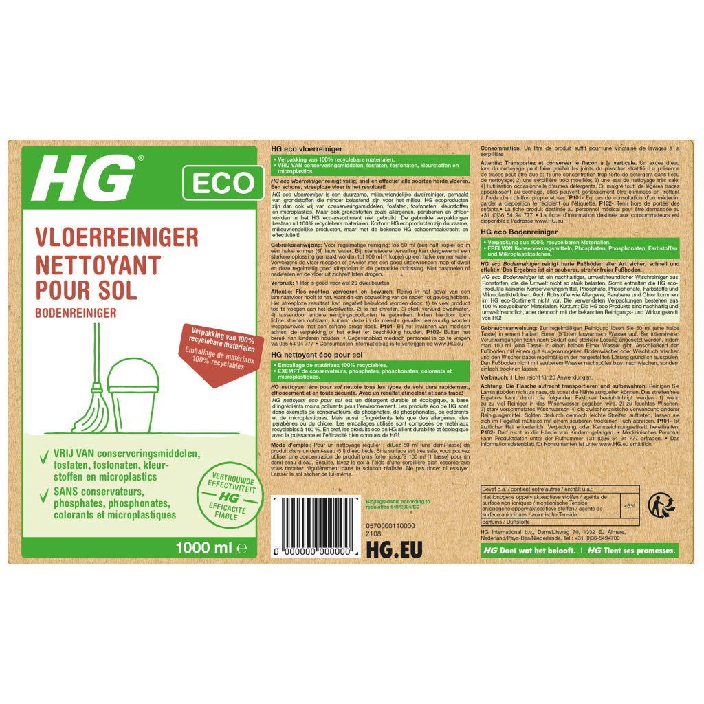 Hg eco vloerreiniger 1000ml