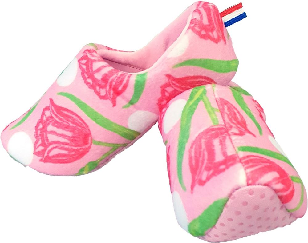 Pantoffels tulpen print. maat 31-35.