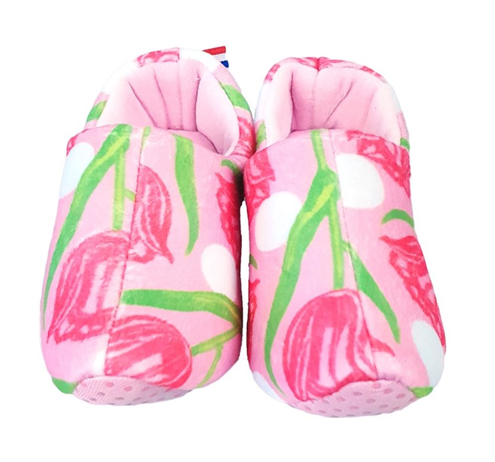 Pantoffels tulpen print. maat 25-30.