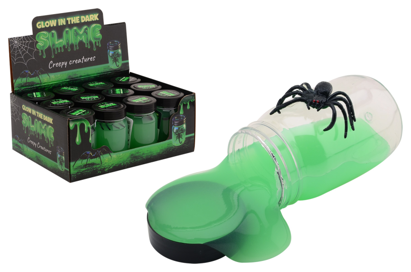 Johntoy glow in the dark slime met creepy creatures in display