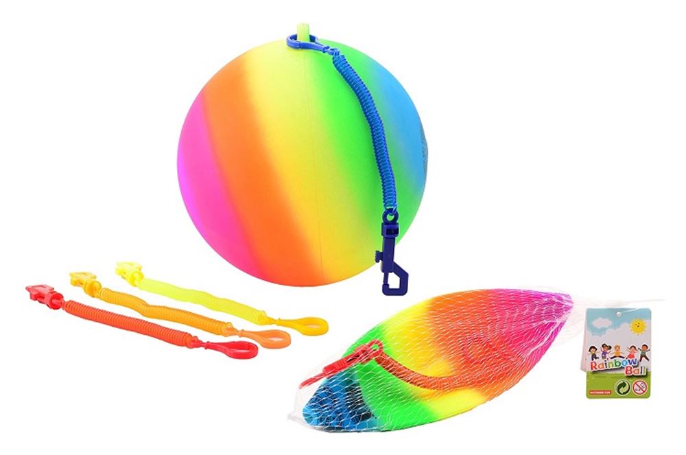 Buitenplezier regenboogbal bungeebal