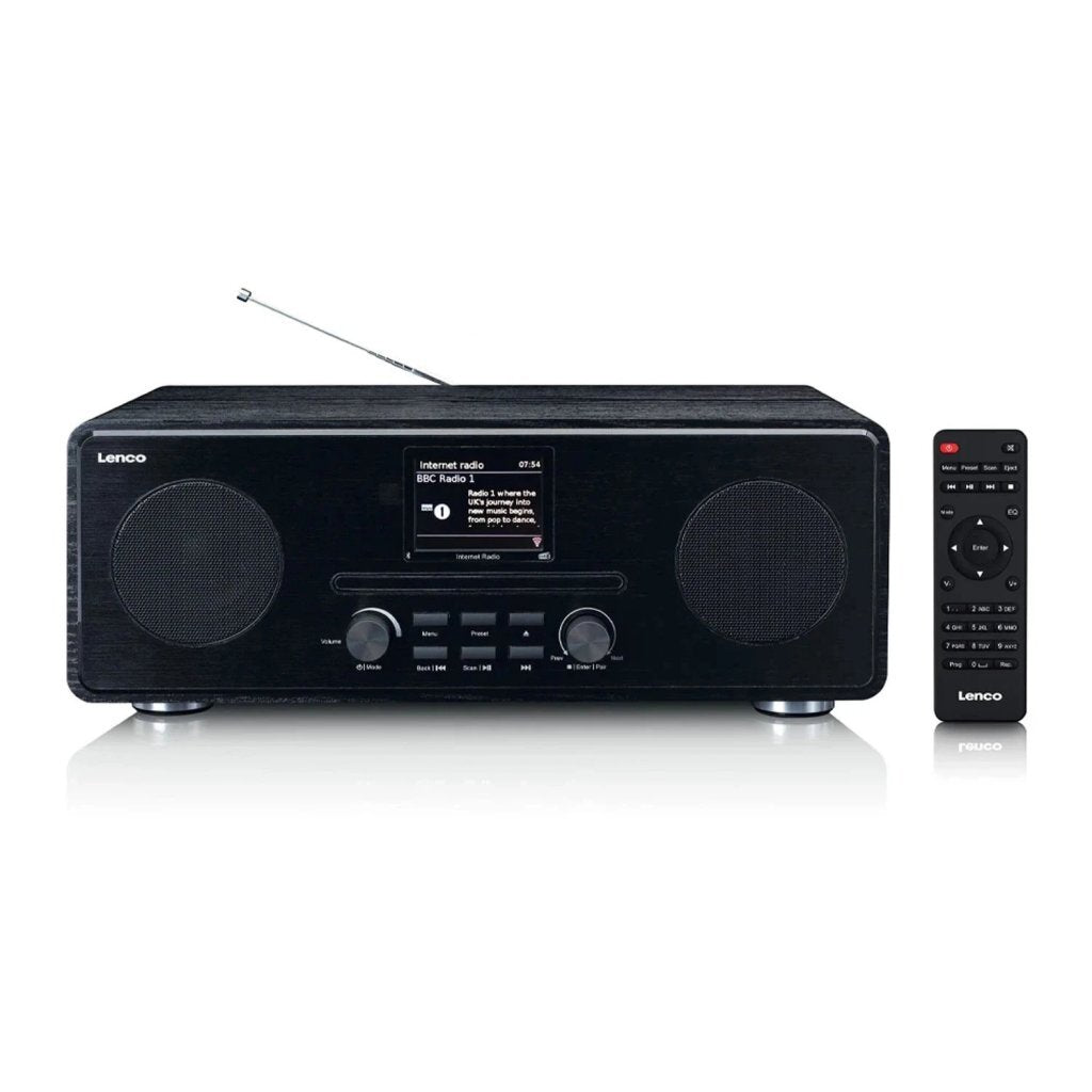 Lenco Lenco DIR-260BK DAB+ Internetradio CD-Speler Hout Zwart