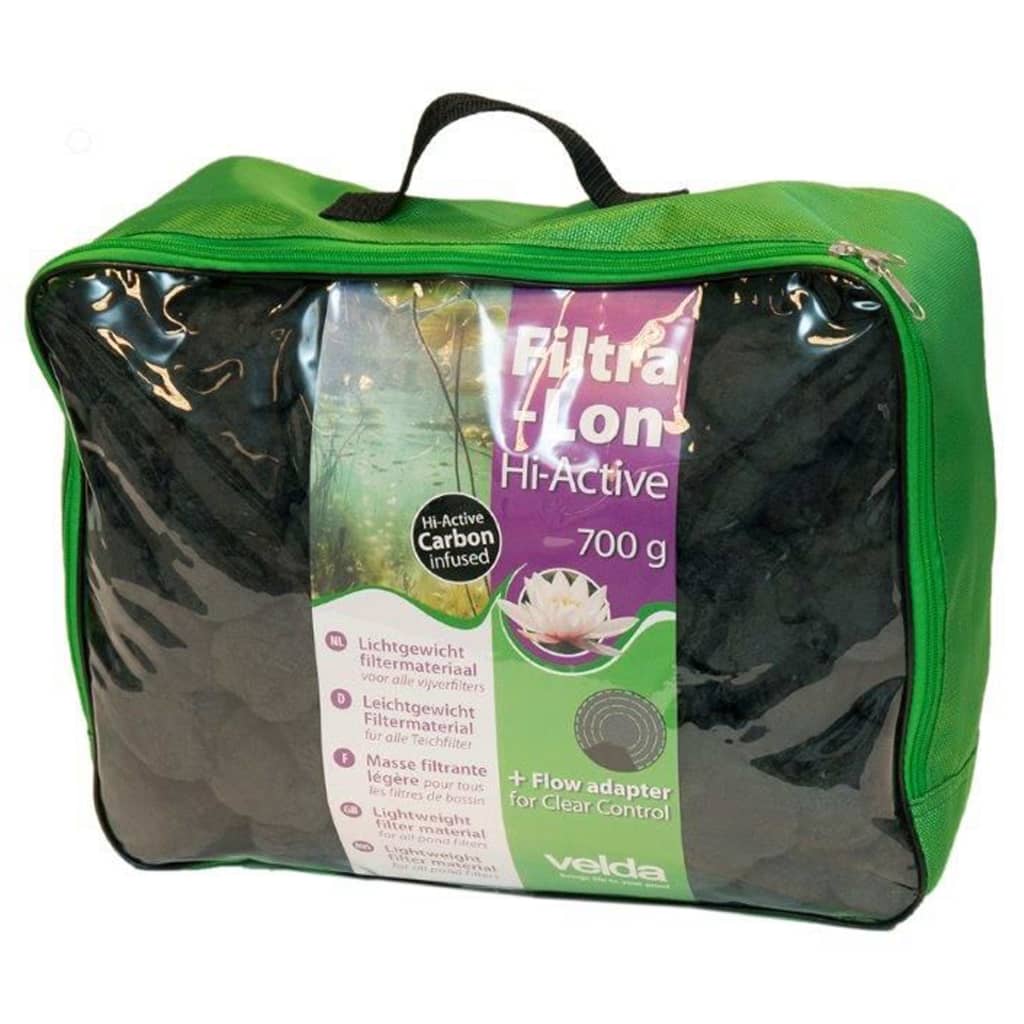 Velda vijverfiltermateriaal filtra-lon hi-actief 700 g zwart
