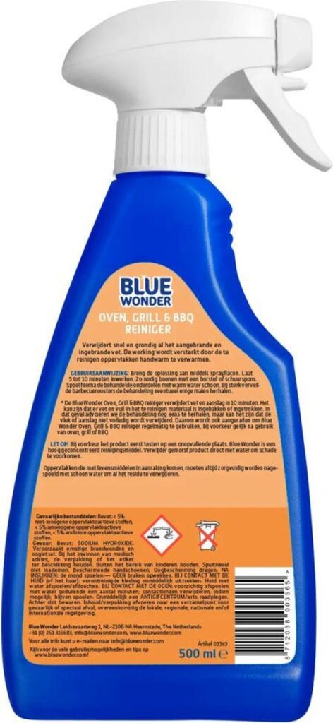 Blue wonder ovengrill- en barbecue-reiniger spray