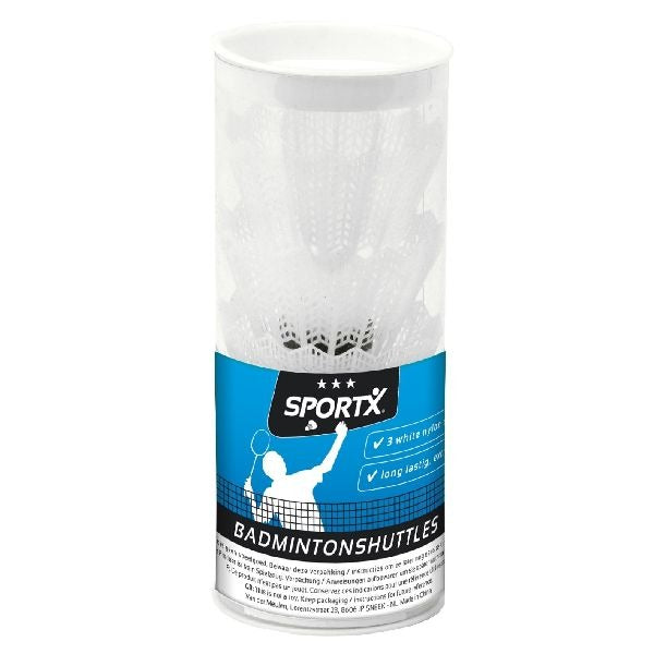 Sportx 3 badmintonshuttles met