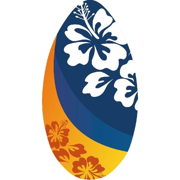 Sportx skimboard bloem oranje blauw 100 cm