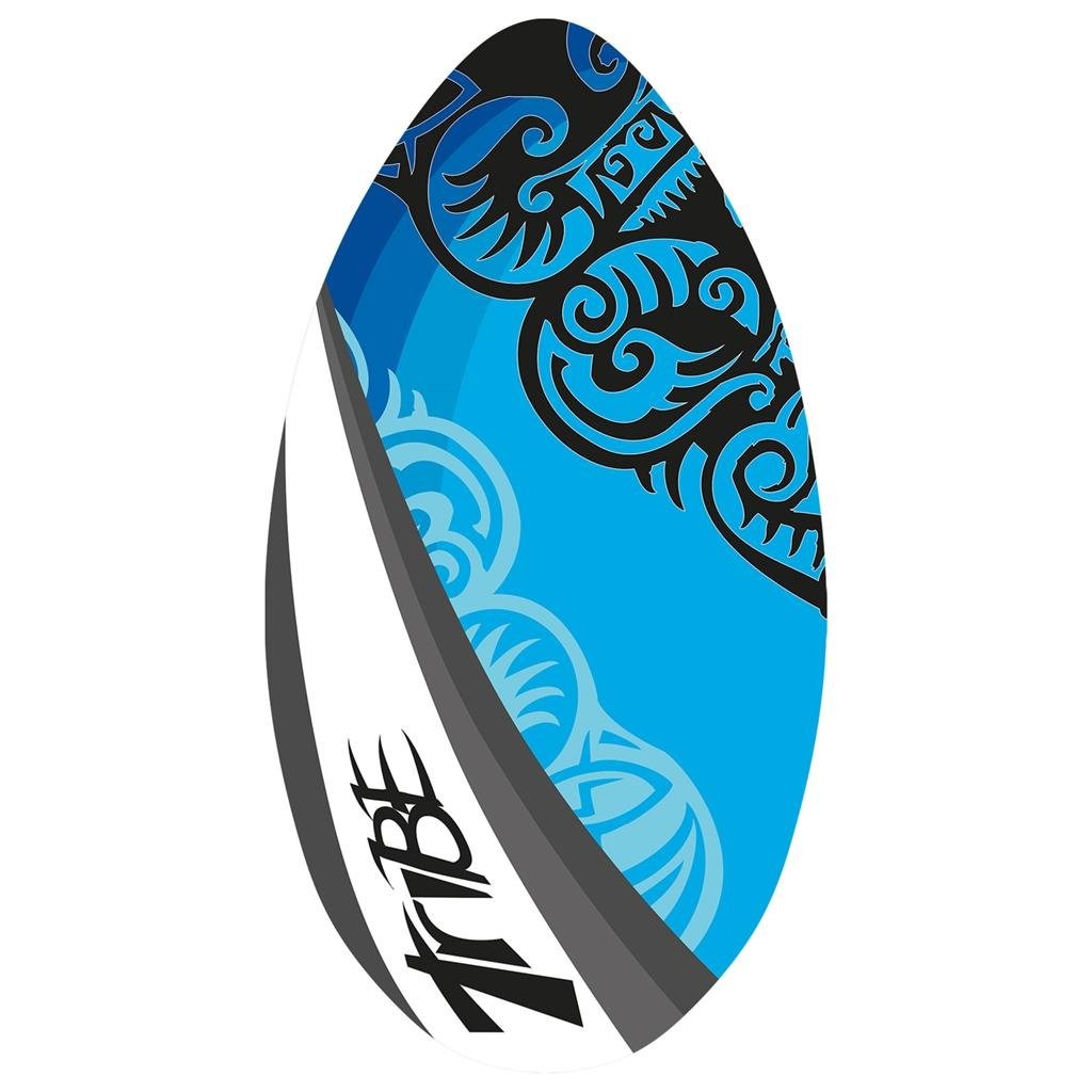 Sportx houten skimboard met blauwe stam print 94 cm