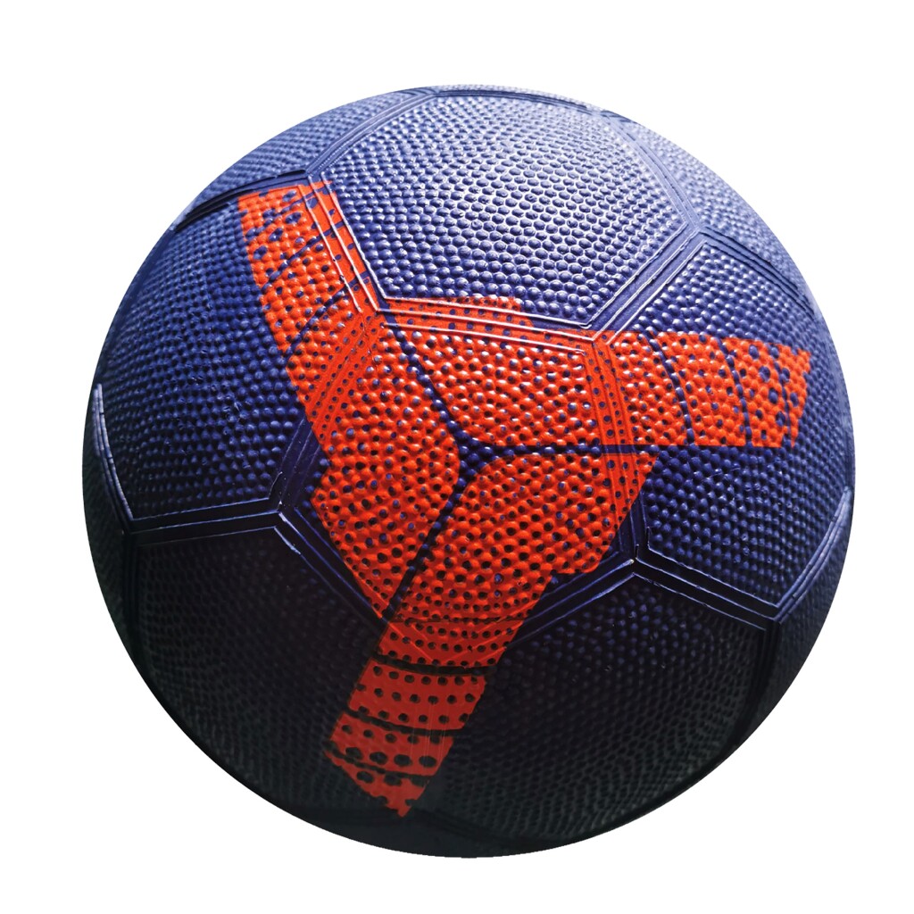 Sportx voetbalrubber oranje driehoek 360-380gr