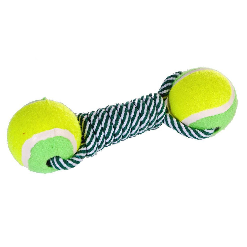 Basis hondentouw met 2 ballen 22 cm