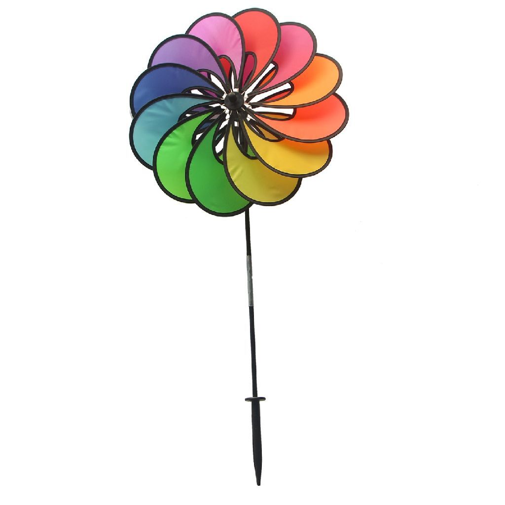 Rhombus grote bloem regenboog windvanger 48x73 cm