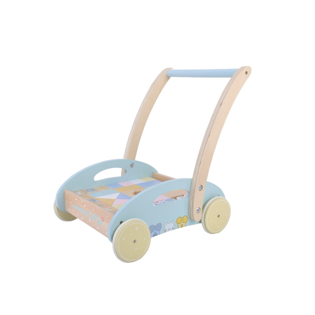 Rubo Toys woezel en pip baby blokkenkar loopwagen