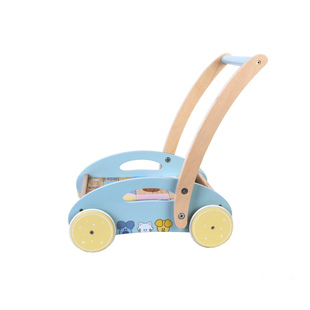 Rubo Toys woezel en pip baby blokkenkar loopwagen