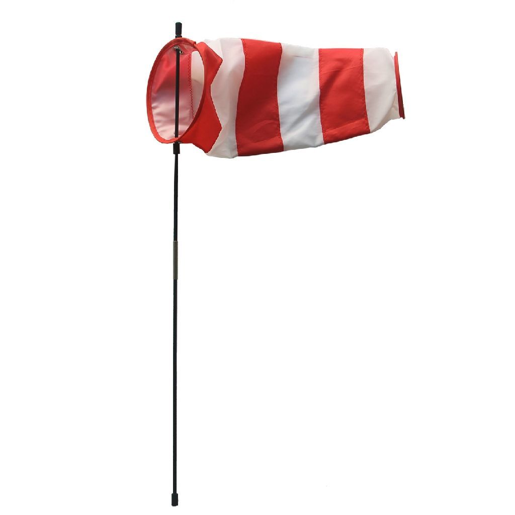 Ruitvormige windsok 13x35 cm rood wit