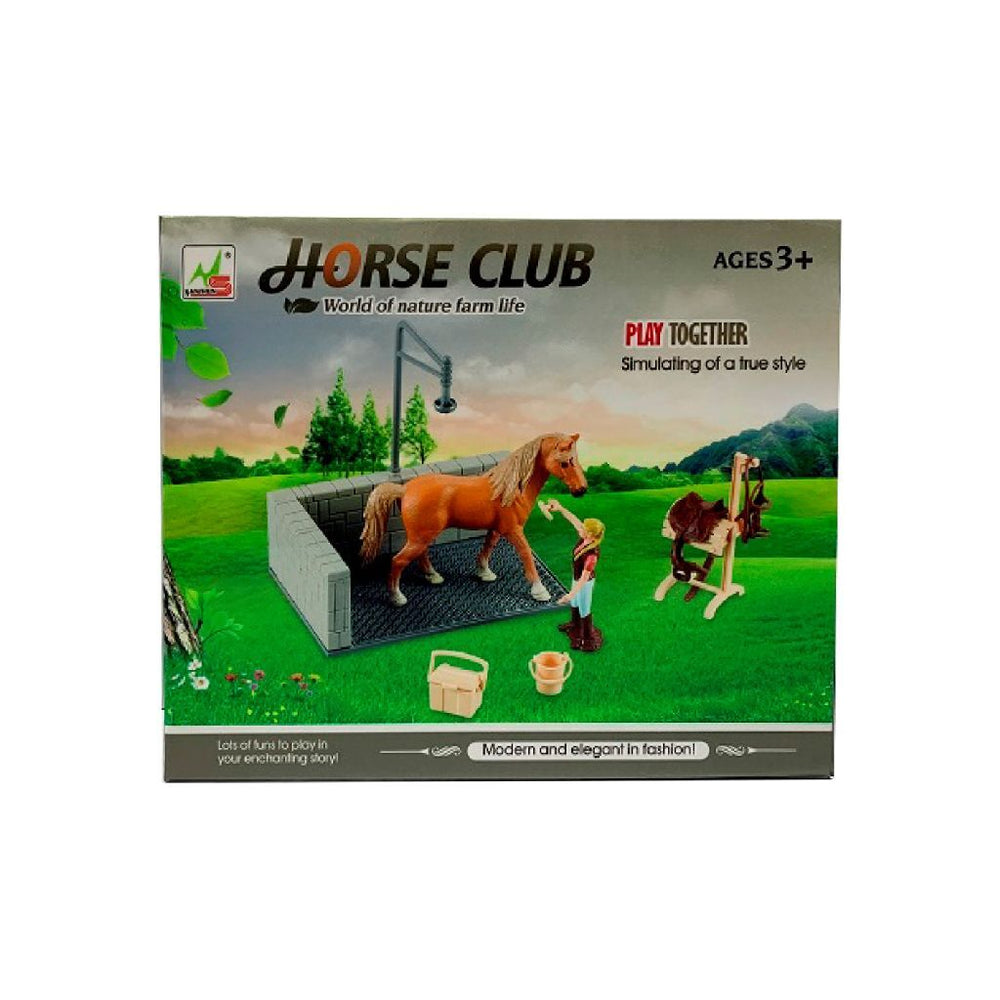 Basic paardenclub paardenwasbox speelset