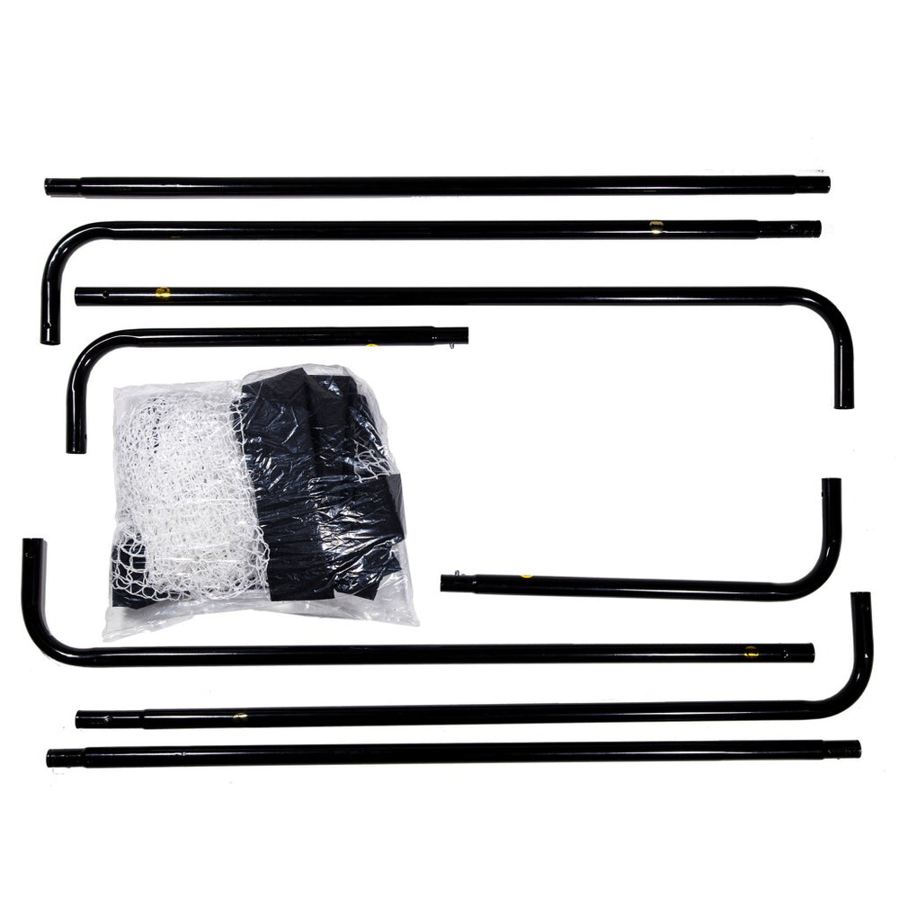 Sportx metalen voetbaldoel 182x60x122 cm zwart