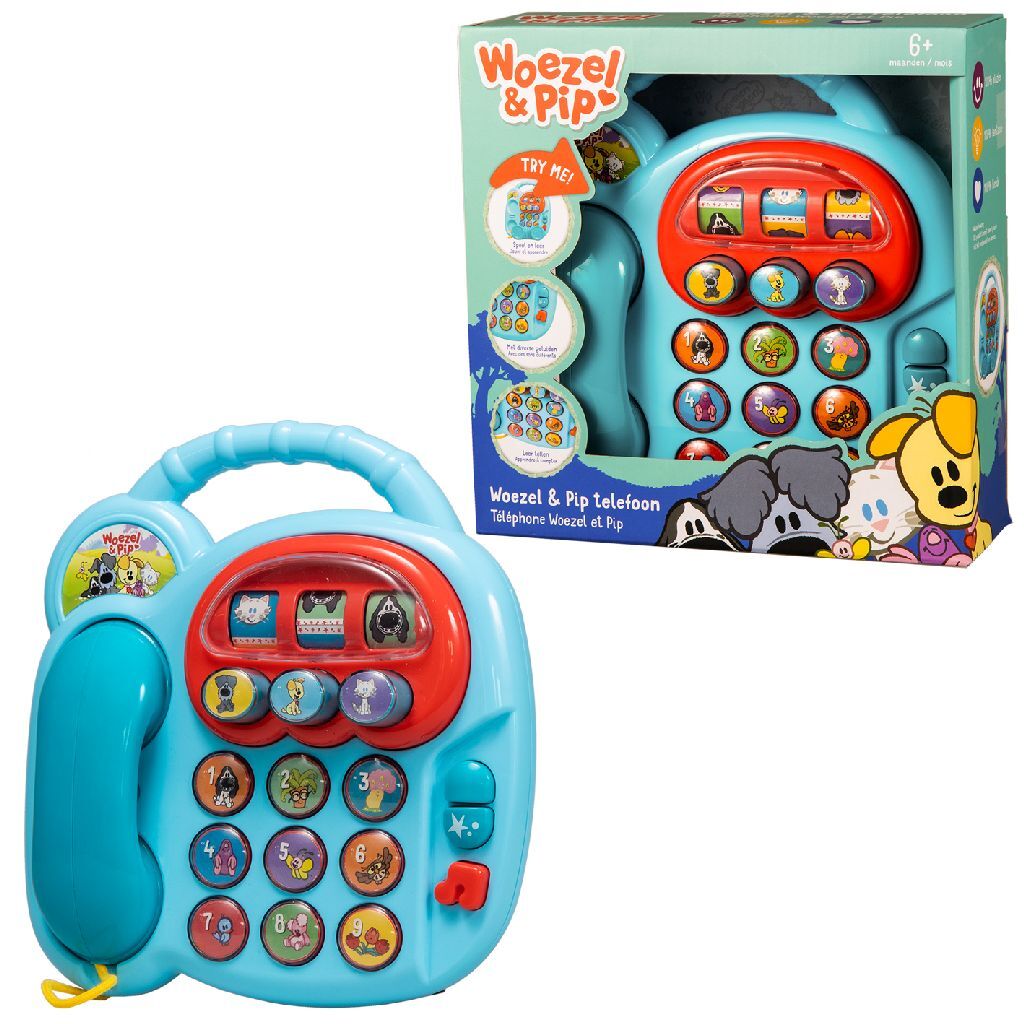 Rubo speelgoed woezel en pip telefoon met geluid