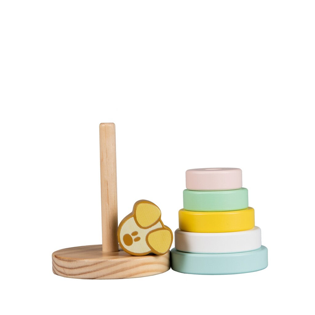 Rubo speelgoed woezel en pip pip baby stapeltoren, 7dlg.