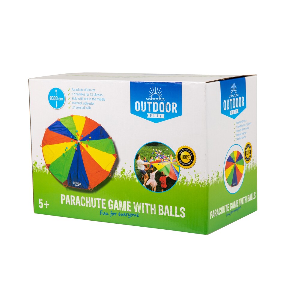 Buitenspeelparachutedoek met ballen