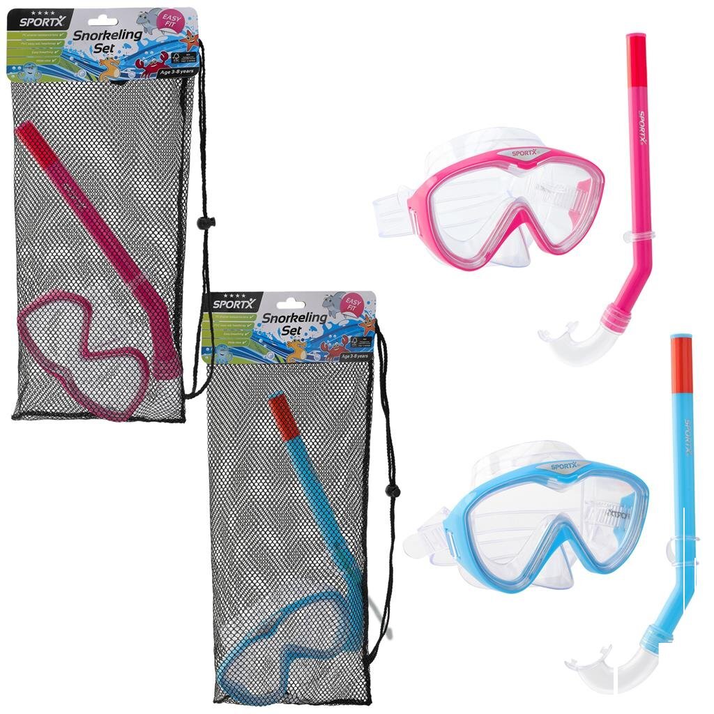 Sportx kids snorkelset 4 sterren assorti