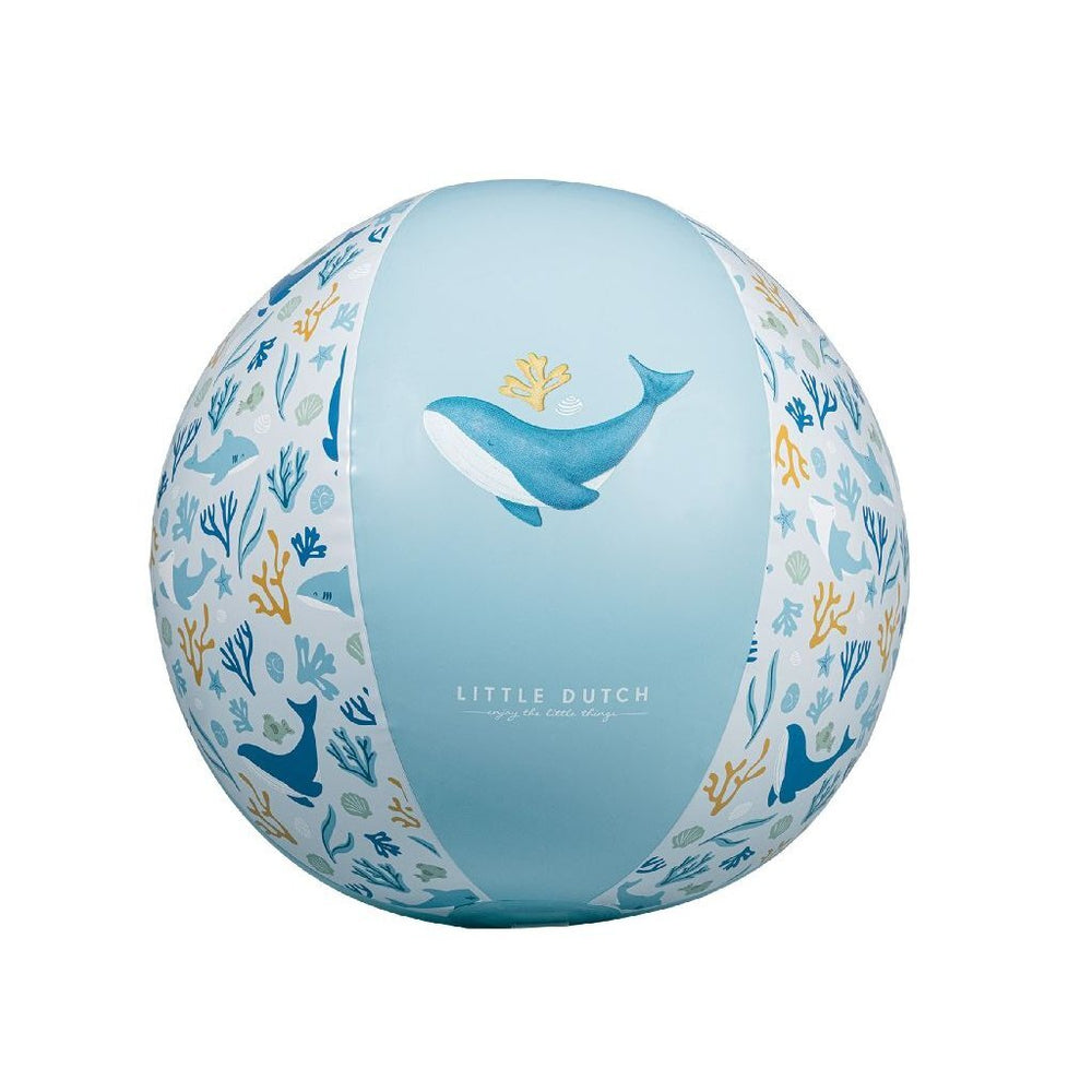 Little dutch strandbal blauw 35 cm ocean dreams