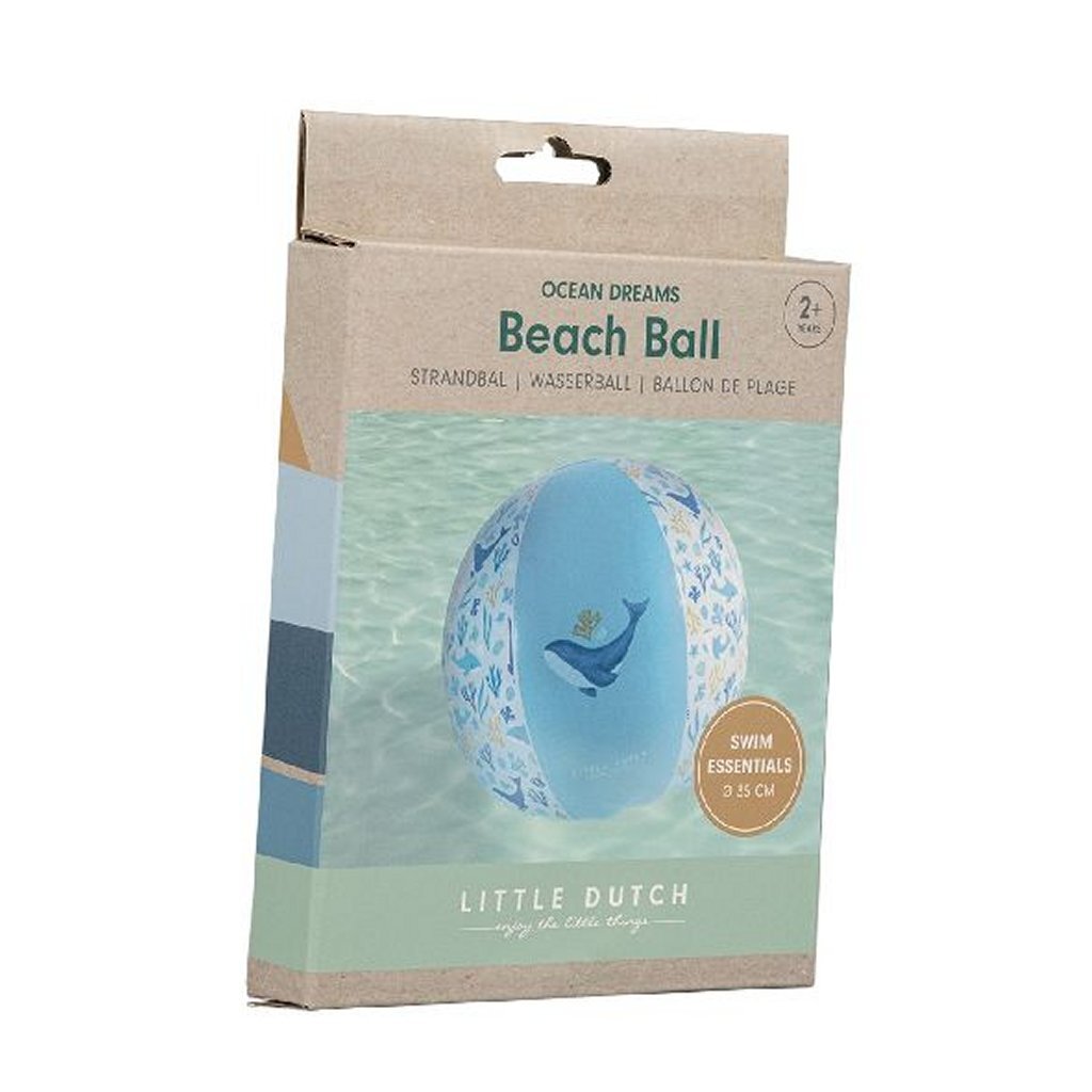Little Dutch ocean dream strandbal blauw, 35cm