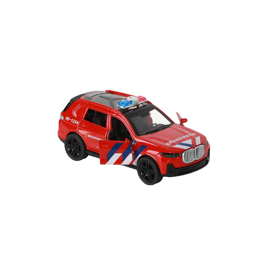112 pull-back brandweer suv 1:36 + licht en geluid