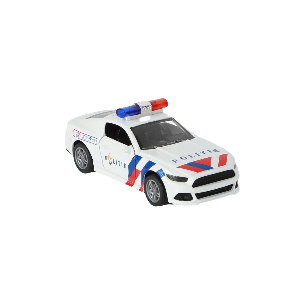 112 pull-back politie sportwagen 1:36 + licht en geluid
