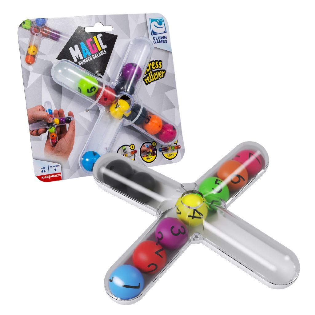 Clownspellen clown magie puzzel getallenbalans spel