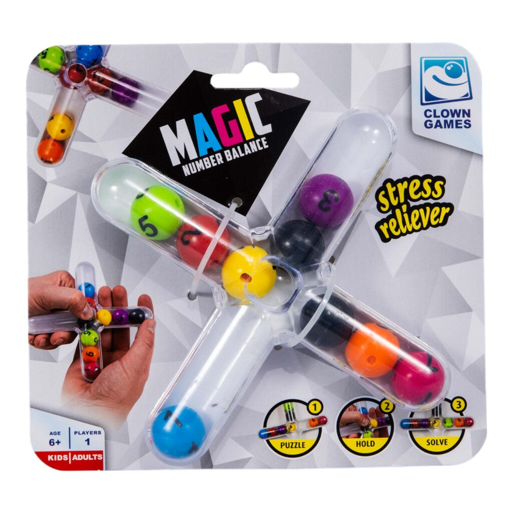 Clownspellen clown magie puzzel getallenbalans spel