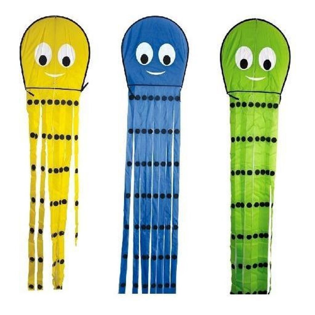 Rhombus octopus vlieger 46x225 cm diverse uitvoeringen