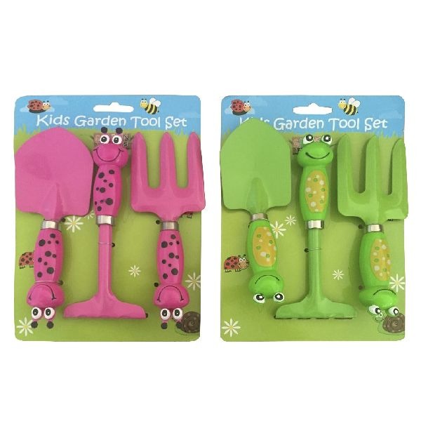 Basis tuinset kikker of bij 3-delig