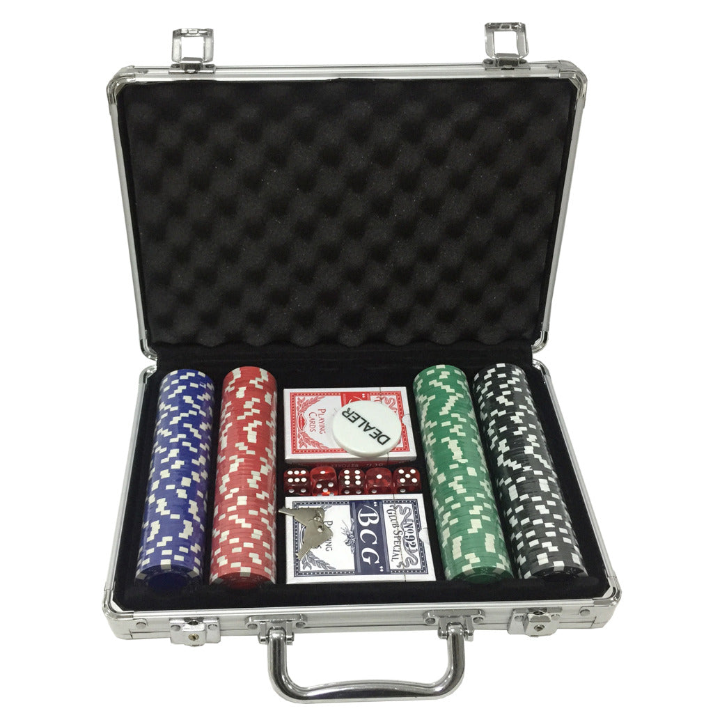 Clownspellen pokerset in aluminium koffer