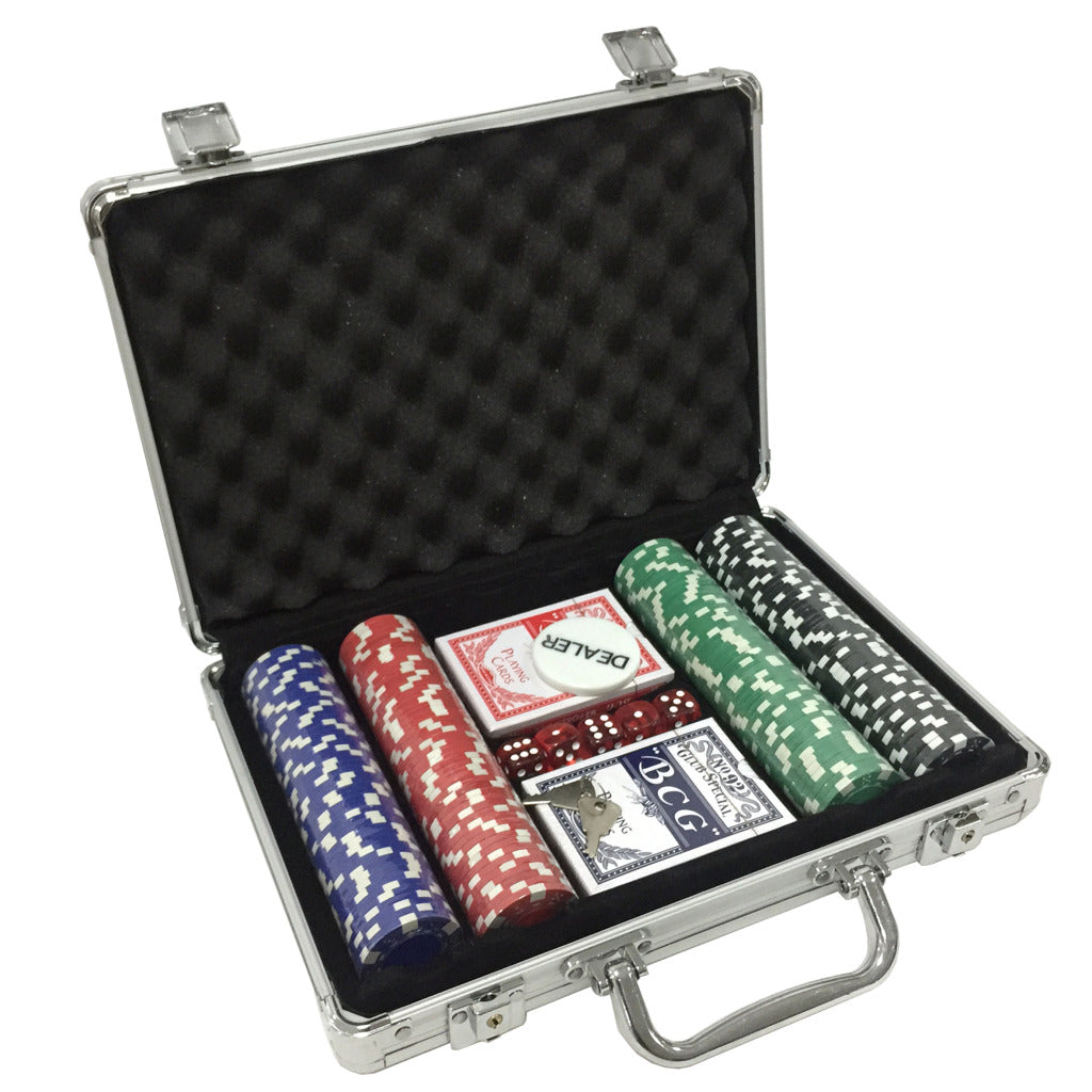 Clownspellen pokerset in aluminium koffer