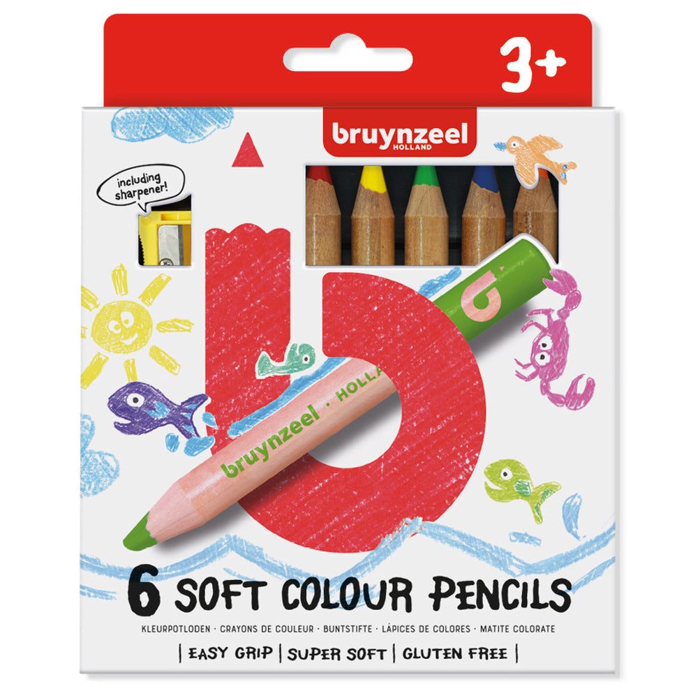 Bruynzeel soft colour kleurpotloden 6 stuks