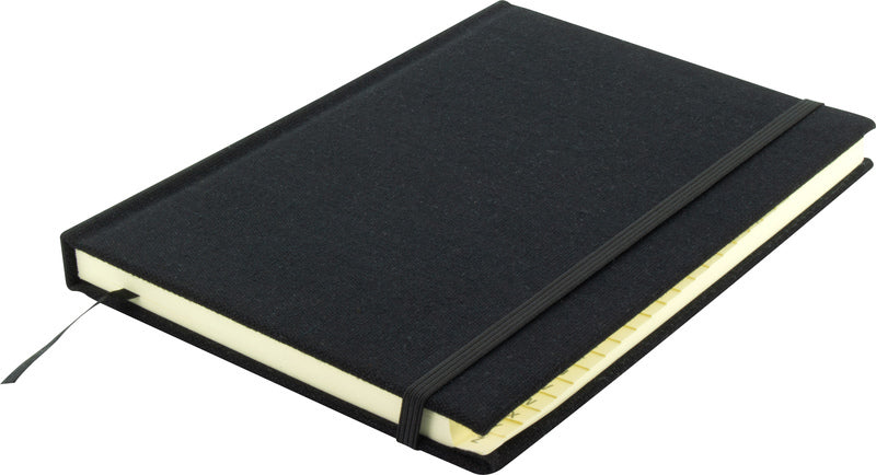 Kangaro k-5105 alfabetboek a5 az linnen harde kaft zwart, 208 pagina's, leeslint, elastiek