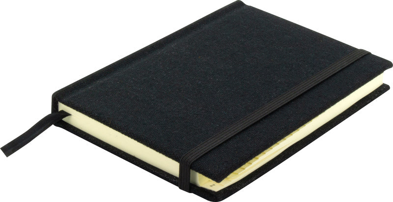 Kangaro k-5106 alfabetboek a6 az linnen harde kaft zwart, 208 pagina's, leeslint, elastiek