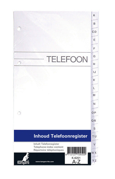 Kangaro k-6201 inhoud tbv telefoonregister az 4-gaats