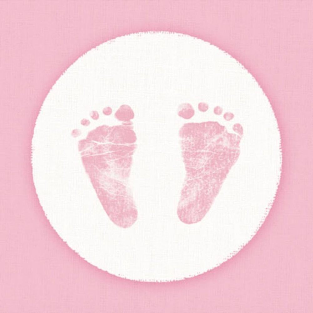 Basic servetten babyvoetjes meisje 25 cm 20 stuks