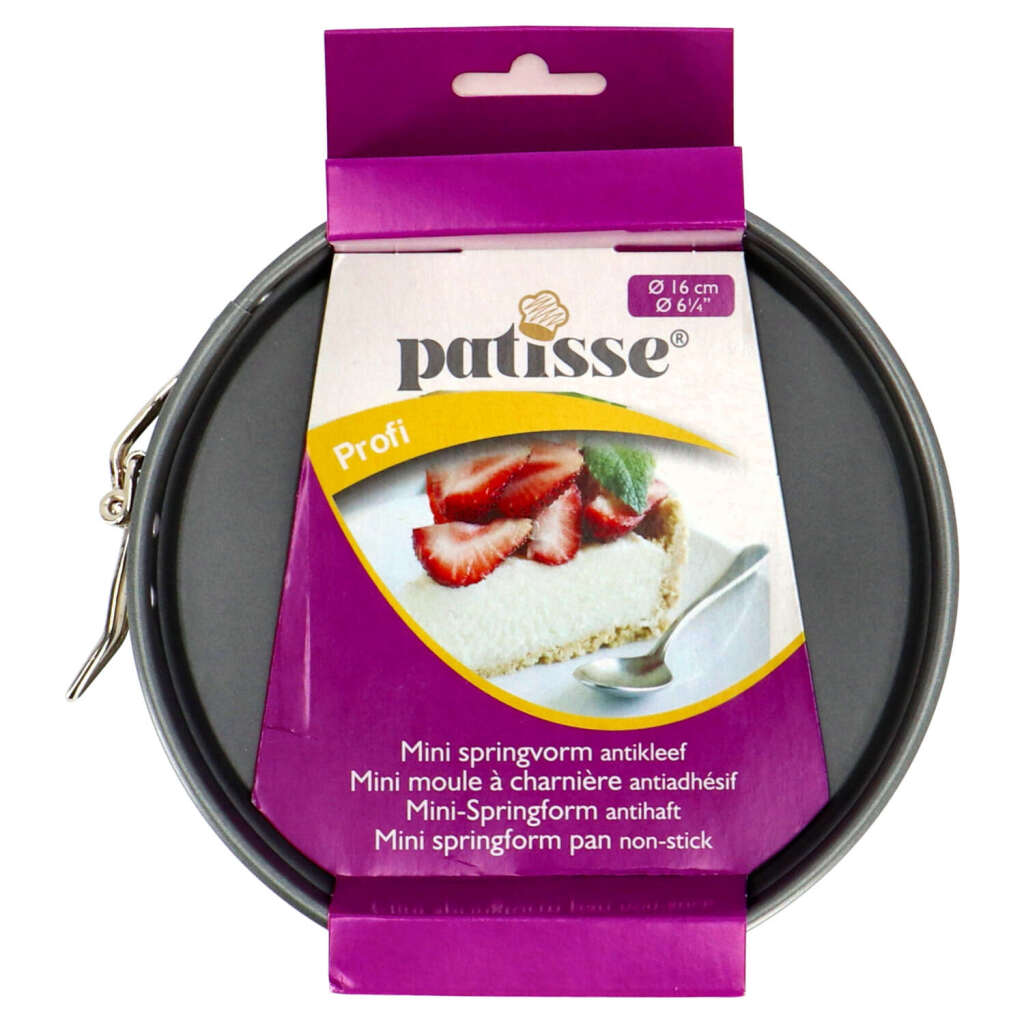 Patisse springvorm met bodem 16 cm staal antraciet