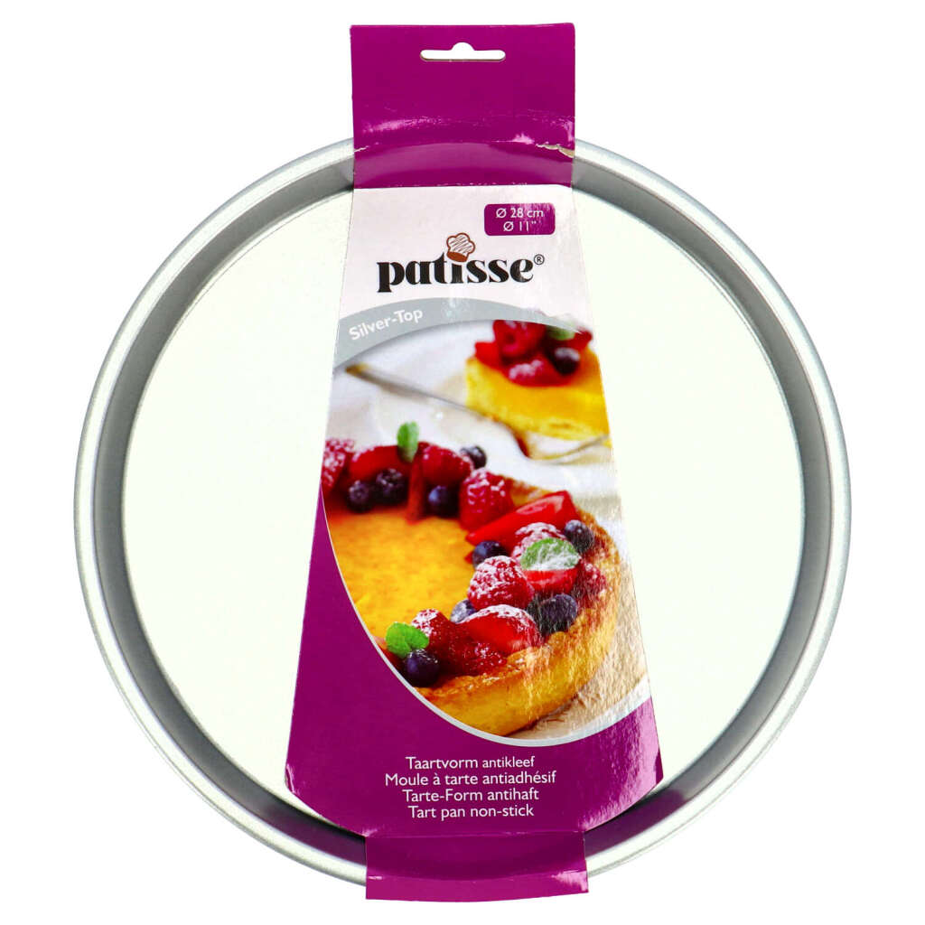 Patisse taartvorm antikleef 28 cm zilver