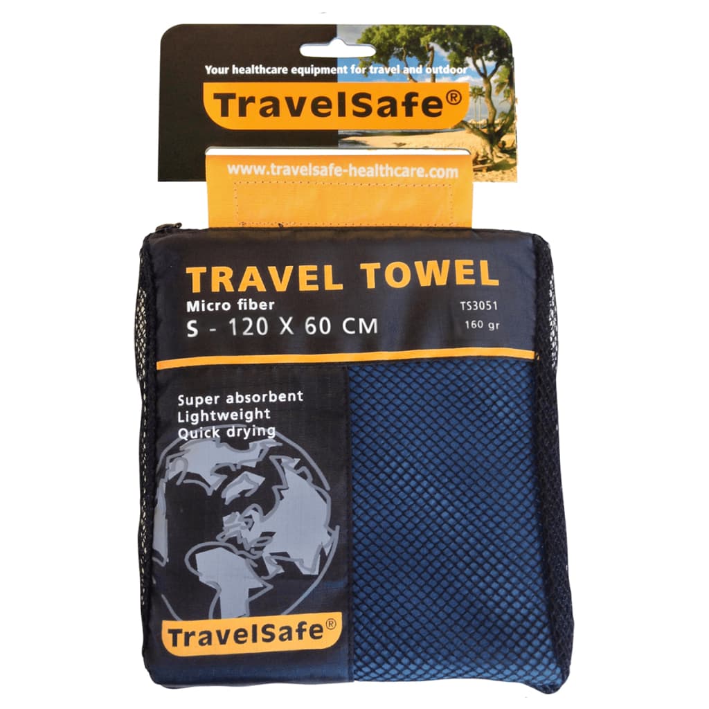 Travelsafe Travelsafe Reishanddoek S microvezel koningsblauw TS3051