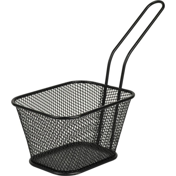 Gusta frietmandje 10.5x8.5x13.8 cm zwart aluminium